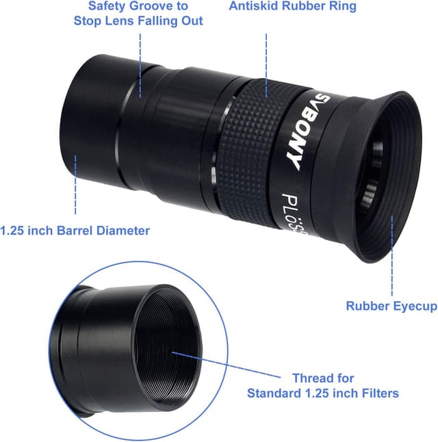 Thumbnail 1 de Svbony Plossl 40 mm oculare 1,25″ per telescopio 🔭