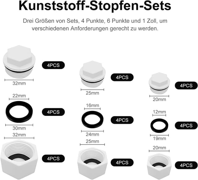 Detalle 2 de Cosswe Verschlusskappe Außengewinde 24er