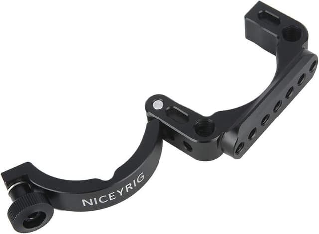 Detalle 2 de NICEYRIG mounting clamp for Zhiyun Crane 2S gimbal — NATO rail rod clamp extension ring