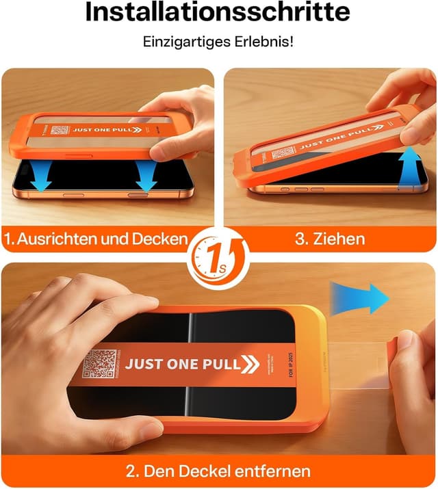 Thumbnail 6 de TORRAS Präzise iPhone 17 Pro Panzerglas 2 Stück