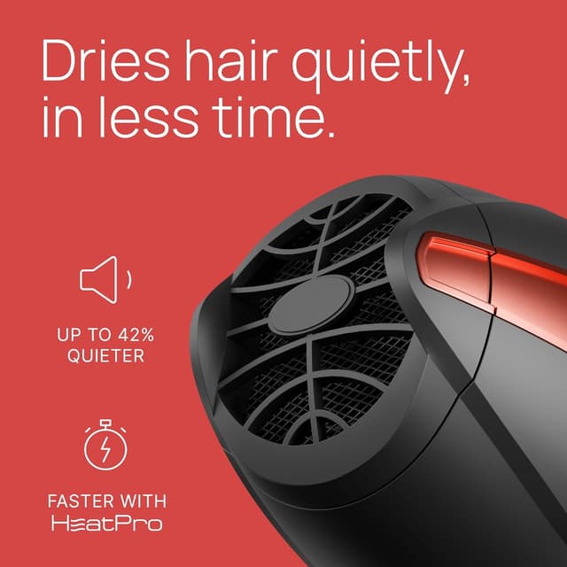 Detalle de TREZORO Professional Hair Dryer (2000W) with Ionic Ceramic Tourmaline + Narrow/Wide Concentrator Nozzles, 3 Heat & 2 Speed Settings