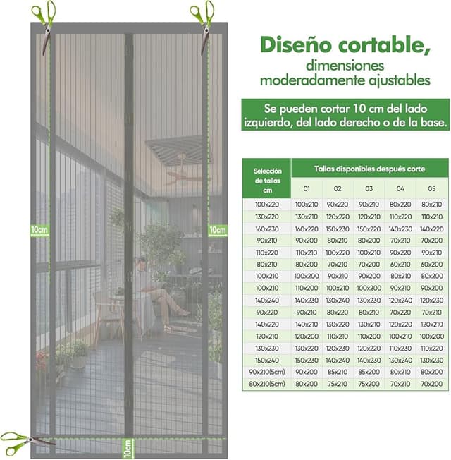 Imagen de Sekey 90x210cm cortina mosquitera magnética para puerta de balcón en OfertitasTOP