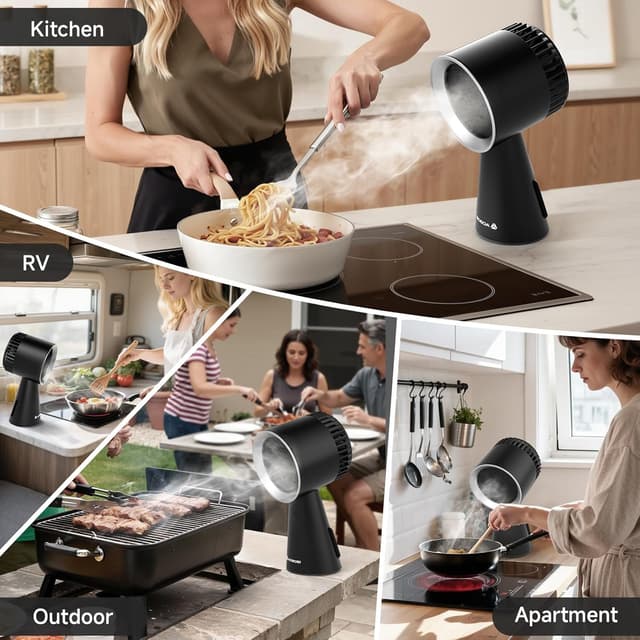 Detalle 2 de AAOBOSI Desktop cooker hood with 3 speeds