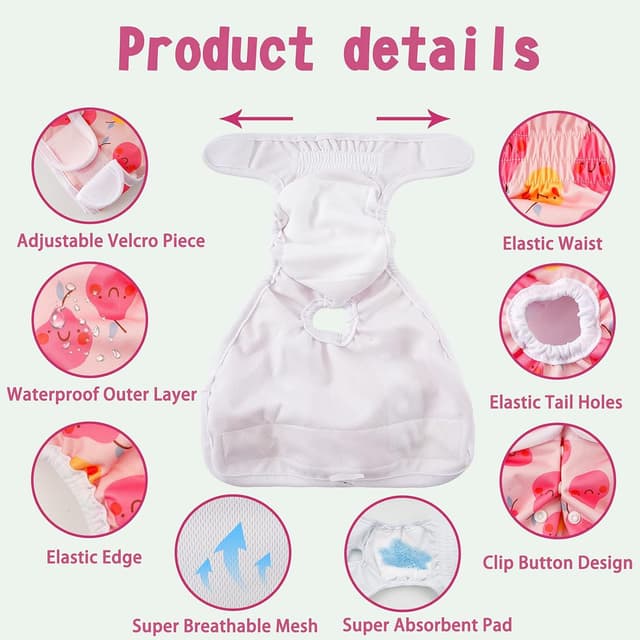 Thumbnail 1 de COMSLE Dog Nappies Medium 3 Pack