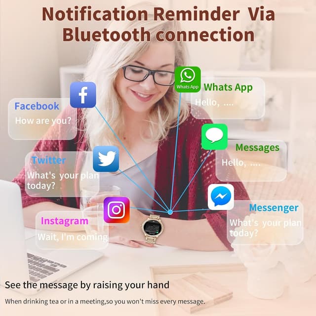 Thumbnail 4 de fitonyo Smart Watch for Women 1.32" touchscreen