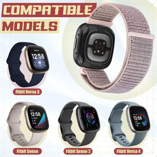 Detalle de Runostrich Nylon Loop Strap for Fitbit Versa 4