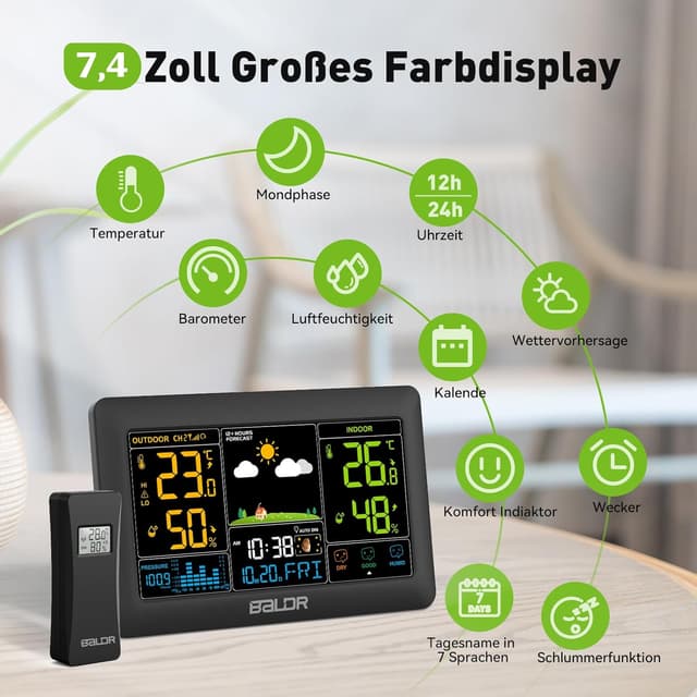 Thumbnail 1 de Konsen Wetterstation 7,4 Zoll 📡