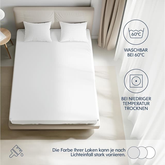 Thumbnail 4 de Dreamzie Premium Spannbettlaken 200x200 cm