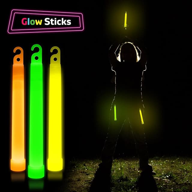 Detalle de Besto 6-inch Glow Sticks (32 Pack) – Ultra Bright Neon UV Glow Sticks for Parties, Festivals & Camping