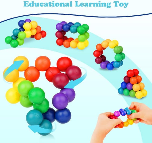 Detalle 2 de Sensory fidget rainbow variable ball toys