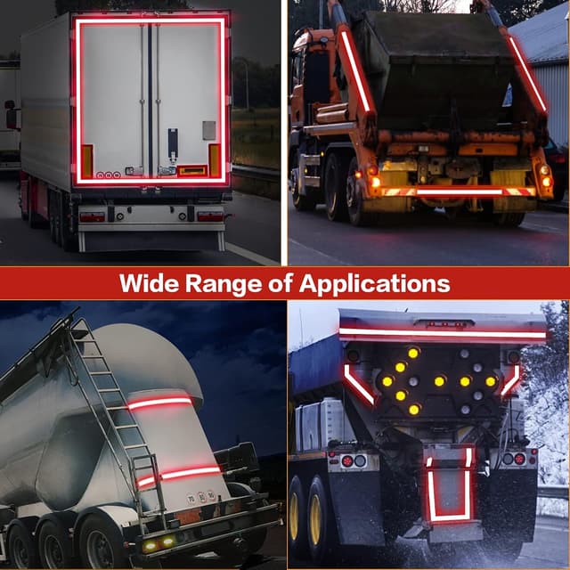 Detalle 2 de XFXIA nastro riflettente adesivo rosso 5 cm x 20 m per promemoria di sicurezza