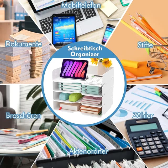 Detalle 2 de 4 Stück Acryl Briefablage A4 stapelbar