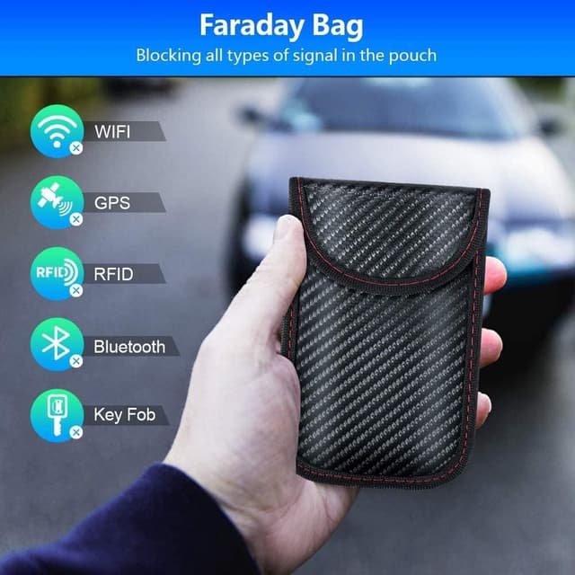 Detalle de Car key Faraday pouch 2 pack RFID