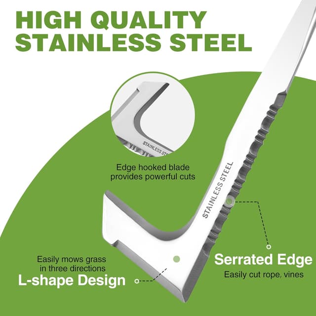 Detalle de WORKPRO Fugenkratzer 31,5 cm mit Holzgriff – Unkrautstecher & Fugenreiniger mit gezackter Kante