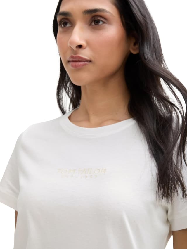 Detalle de Tom Tailor 1045543 T-Shirt da donna, maniche corte