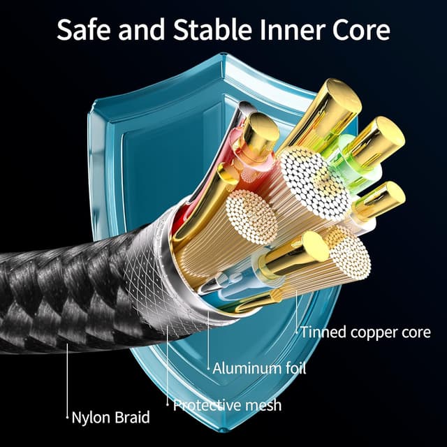 Detalle de ADILIFT USB C fast charge cable 1m 3 pack