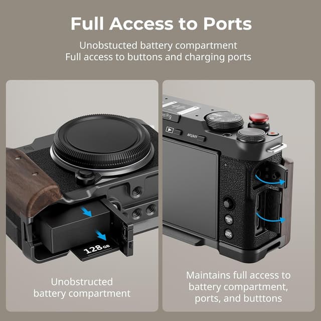 Detalle de SmallRig X-M5 Holzhandgriff 46 g für Arca