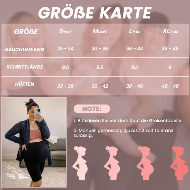 Thumbnail 6 de QGGQDD Kurze Umstandsleggings für Schwangerschaft