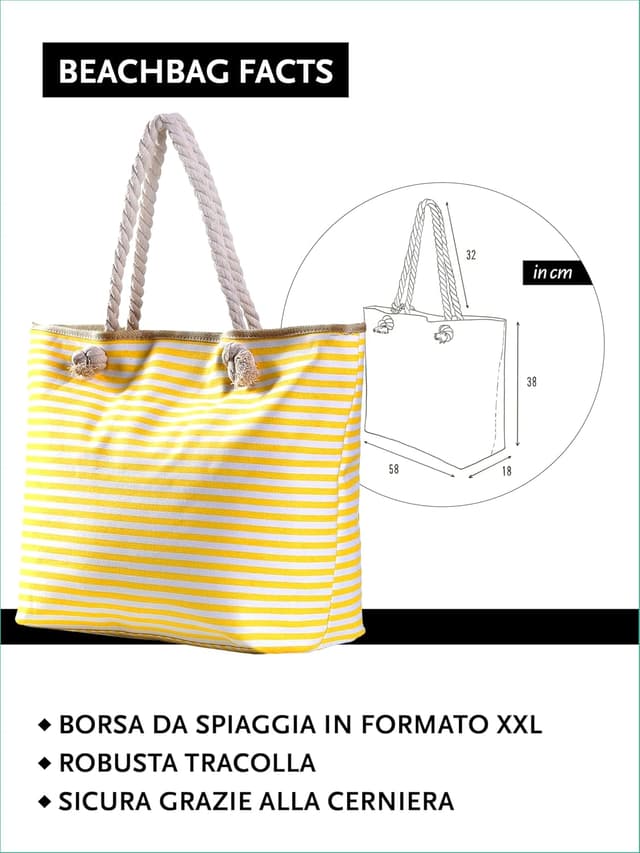 Thumbnail 1 de DonDon Grande borsa spiaggia idrorepellente