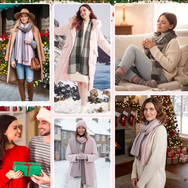 Thumbnail 6 de Bezioner Sciarpa XXL Foulard Tartan