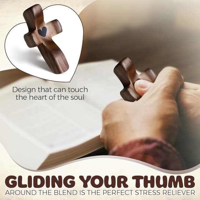 Detalle de VINETEN Cross My Heart wooden cross 5 pack