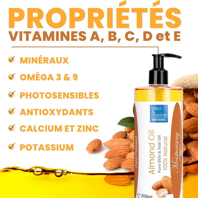 Thumbnail 4 de bleu & marine Bretania 1000 ml Huile d'Amandes