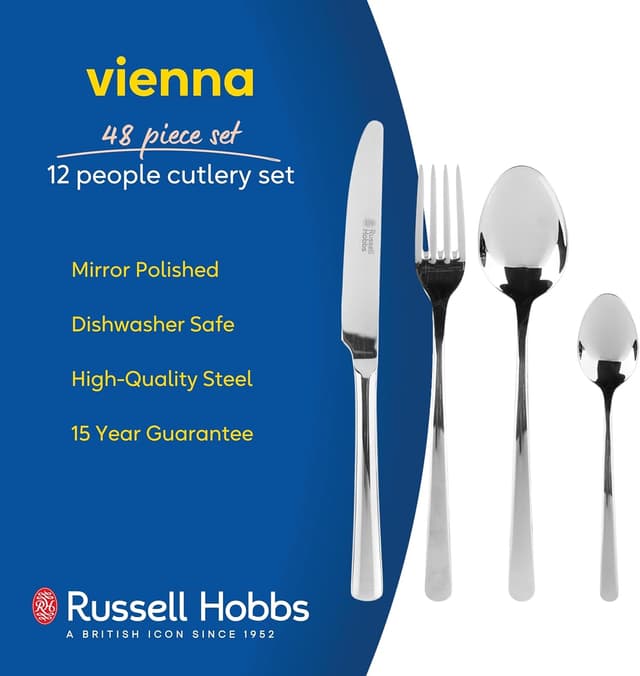 Thumbnail 1 de Russell Hobbs Vienna 48-piece cutlery set 🍽