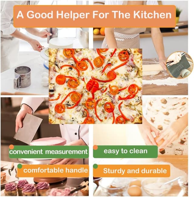 Thumbnail 2 de Midgreyeye 2 Rasqueta de Masa 🍰 Acero Inoxidable con Escala