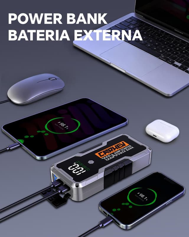 Detalle de CARHEV Arrancador de Coches 7000A 12V