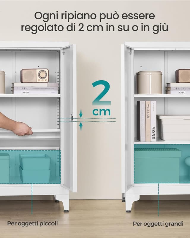 Detalle 2 de SONGMICS OMC012W01 Armadietto 40x60x90 cm