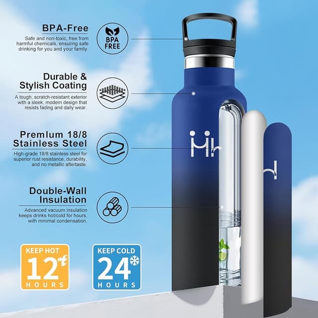 Detalle 2 de Botella Térmica Niños 500 ml: cantimplora con pajita