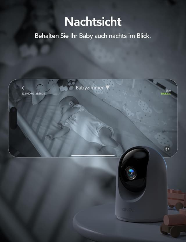 Detalle 1 de GNCC Überwachungskamera Innen 2K WLAN
