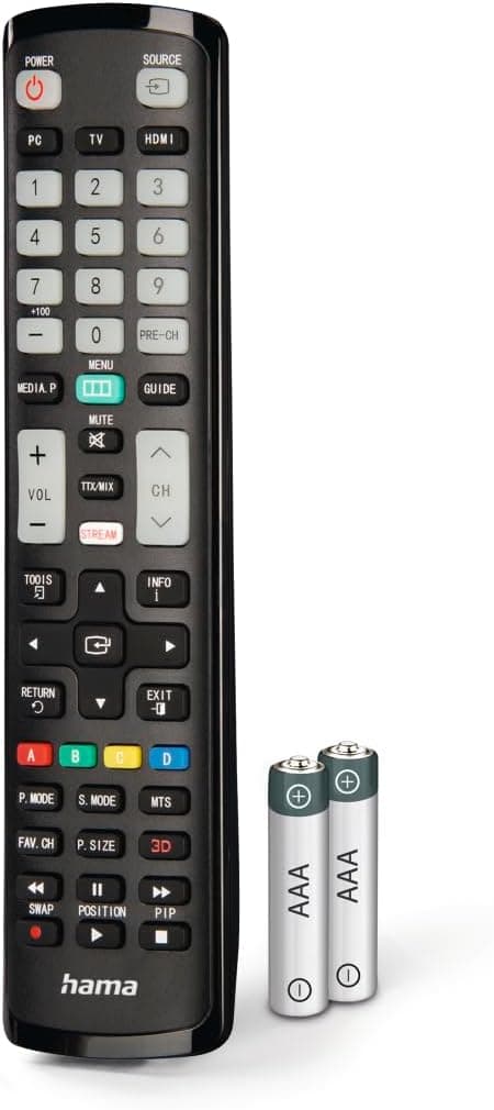Detalle 2 de Hama lernfähige Universalfernbedienung für Samsung TVs (Infrarot, selbstleuchtende Tasten, Easy Mode)