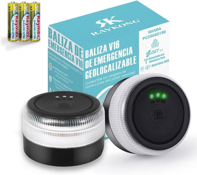 Detalle de RAYKONG Baliza V16 Geolocalización DGT 3.0 x2
