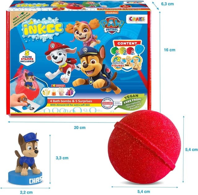 Thumbnail 4 de INKEE PAW PATROL Geschenkbox mit 4 Badebomben