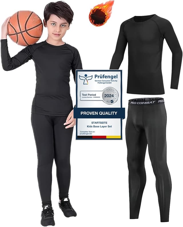 Detalle de Kids thermal base layer set for 4-way stretch