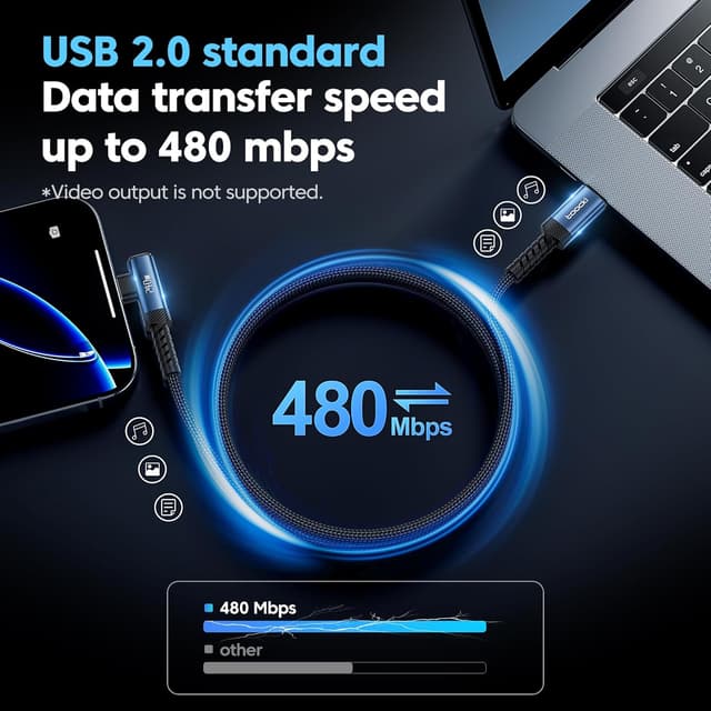 Thumbnail 6 de toocki Cable USB C a USB C 240W 3M