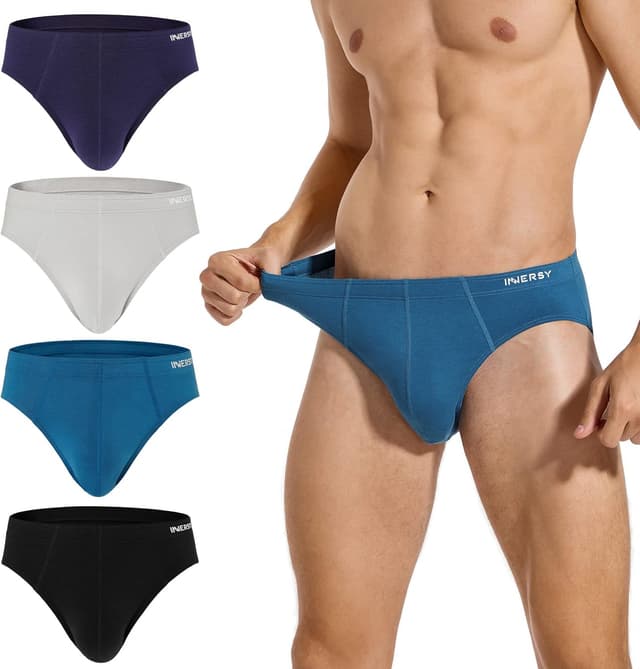 Detalle de INNERSY Herren Slip – weiche, atmungsaktive Sport-Basics im 4er Pack