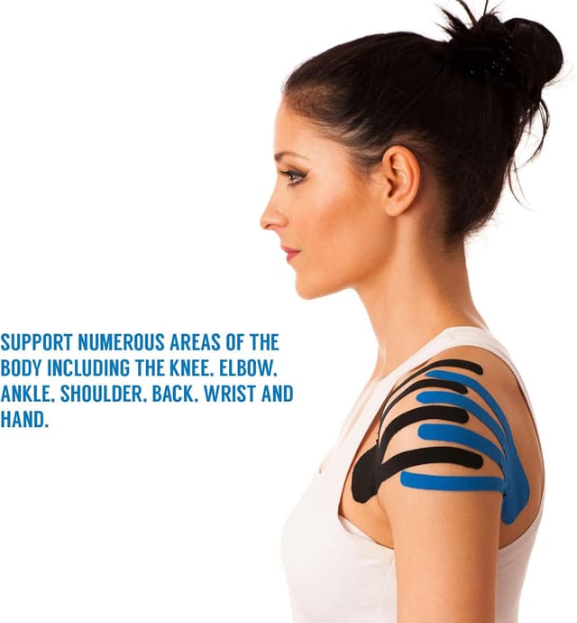 Detalle de Proworks Kinesiology Tape (5-metre roll) for elastic muscle support during exercise, sport & recovery