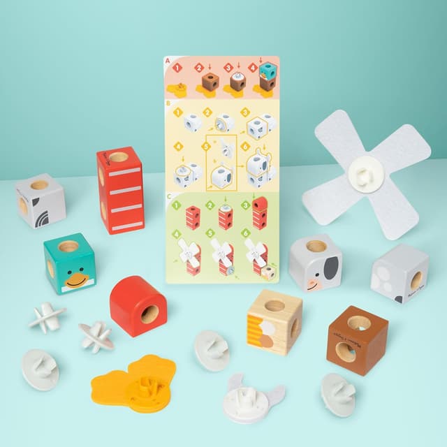 Detalle 2 de Melissa & Doug Blockables Bauernhoffreunde 16-teilig đź§©