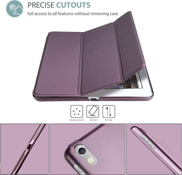 Detalle de ProCase ultra-slim iPad Air 3 / iPad Pro 10.5 protective cover with translucent back (Purple)