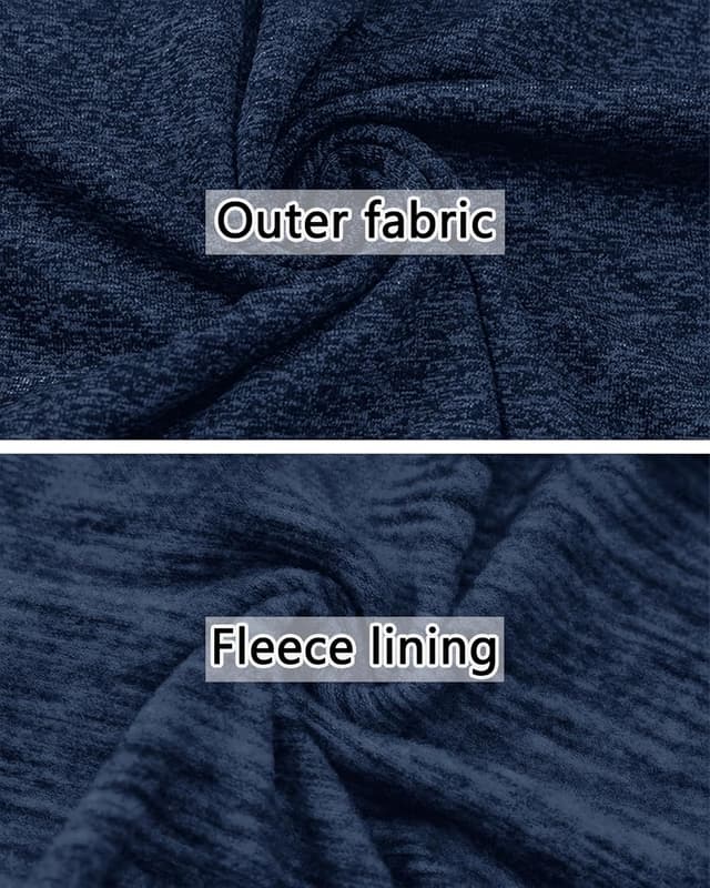 Thumbnail 6 de KEFITEVD Herren 1/4-Zip Fleece Pullover – Langarm Funktionsshirt zum Wandern, Radfahren & Sport