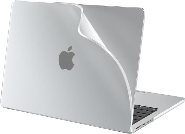 Detalle de BlueSwan Matte Anti-fingerprint PP Case for 14-inch MacBook Pro (Compatible Models A3426/A3427/A3434 etc.) in Frosted White