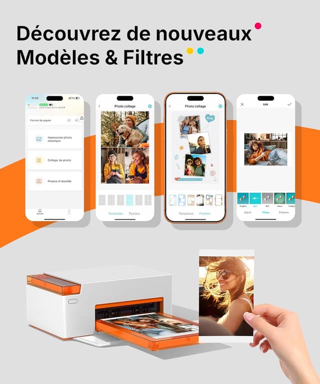 Thumbnail 4 de Liene Amber M110 Mini imprimante photo 60 tirages