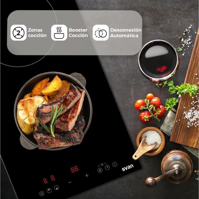 Detalle 2 de svan SI2301 Placa inducción 2 zonas 3500W
