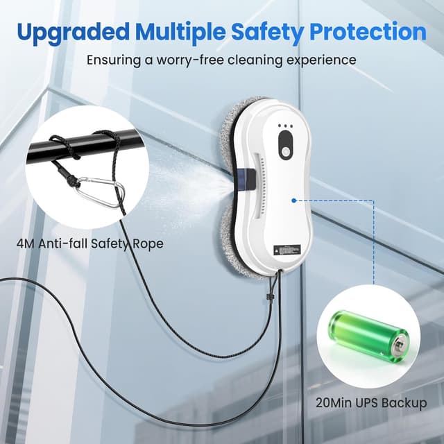 Detalle de SWBSLL Robot Lavavetri con 5600Pa, ultra-sottile 7,5 cm, nebulizzatore e telecomando