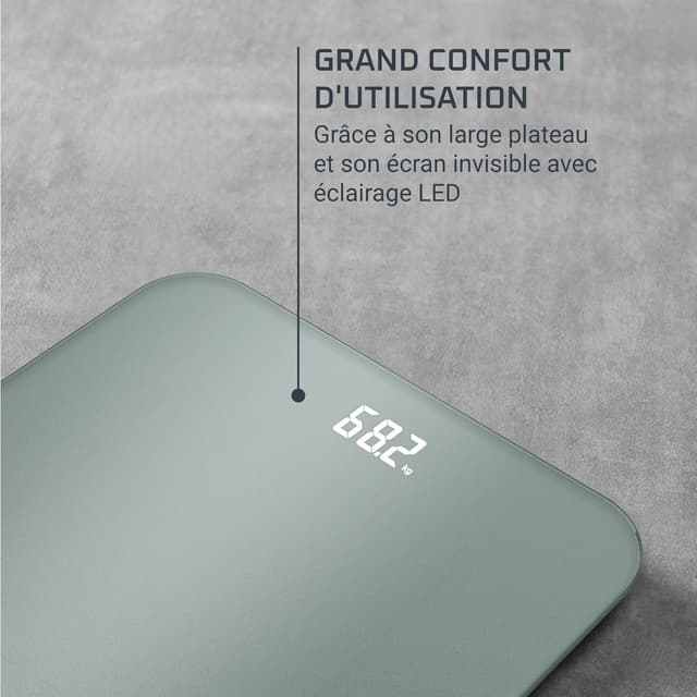 Detalle 2 de Rowenta Classic 2.0 BS1903V0 – Pèse-personne à grand écran invisible et capacité 180 kg