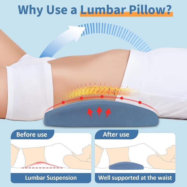 Thumbnail 1 de Lumbar Support Pillow for Back Pain Relief