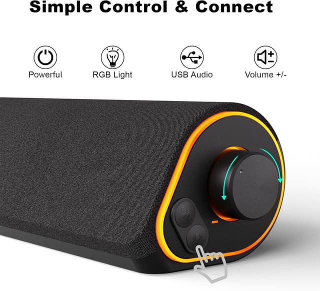 Detalle de SOULION R50 Bluetooth PC speakers 3.5mm