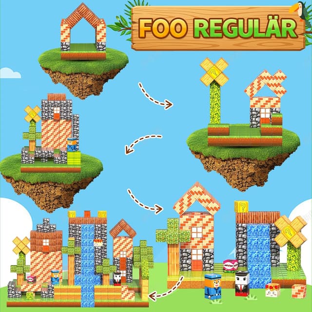 Thumbnail 2 de CACSPS 136 Stück Magnetische Bausteine